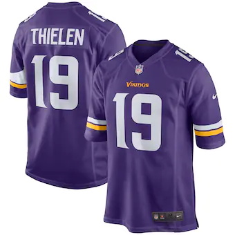 youth nike adam thielen purple minnesota vikings game jerse
